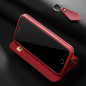 Preview: Dux Ducis Wish Series Echt Leder Flip Wallet für Apple iPhone Xs / X rot