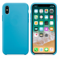 Preview: cyoo Silicon Cover für Apple iPhone XS / X blau