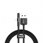 Preview: Baseus 90 Grad, Nylon USB Lightning Kabel für Spieler 1.5A 2m schwarz