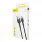 Preview: Baseus Cafule USB / Type-C Ladekabel/Datenkabel Nylon geflochten - QC3.0 1,5A - schwarz/grau (1M)