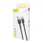 Preview: Baseus Cafule Cable durabel Kabel mit Nylon geflochtenes Ladekabel USB / USB-C QC3.0 3A 1M schwarz/rot