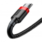 Preview: Baseus micro USB Datenkabel/Ladekabel, Nylon Geflochten schwarz / rot (1m)