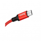 Preview: HOCO micro USB Ladekabel X14 1m Nylon geflochten schwarz-rot