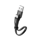 Preview: Baseus Nimble  USB zu Type-C Schnell-Ladekabel/Datenkabel mit Kabelclip 2A schwarz (23cm)