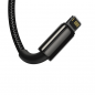 Preview: Baseus Tungsten 3in1 Schnellladekabel USB - USB Typ C / Lightning / micro USB 3,5A schwarz (1,5 m)