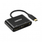 Preview: Choetech Splitter - USB Typ C (m) auf HDMI (w) 4K 60Hz / VGA (w) FullHD 1080p 60Hz schwarz (HUB-M17)