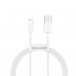 Preview: Baseus Superior USB-Kabel zu Lightning Lade-/Datenkabel 2.4A 1 m Weiß (CALYS-A02)