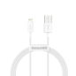 Preview: Baseus Superior USB-Kabel zu Lightning Lade-/Datenkabel 2.4A 1 m Weiß (CALYS-A02)