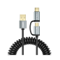 Preview: Choetech 2in1 Lade-/Datenkabel USB - USB Typ C / Micro USB 1.2m schwarz (XAC-0012-101BK)