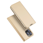 Preview: DUX DUCIS Skin Pro Flip Tasche für iPhone 14 Pro, gold