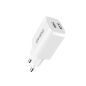 Preview: Dudao Netz-Ladegerät 2x USB 5V / 2.4A + USB Type-C Ladekabel weiß (A2EU)