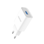 Preview: Dudao Single-USB 5V/2.4A Ladegerät QC3.0 Quick Charge 3.0 + Kabel USB Typ C weiß (A3EU)