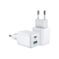 Preview: Joyroom Ladegerät USB-A + USB-C 30W Power Delivery QuickCharge 3.0 AFC FCP weiß (L-QP303)