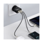 Preview: Baseus Compact Schnellladegerät USB-C + 2x USB-A 30W 3A Power Delivery Quick Charge schwarz