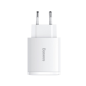 Preview: Baseus Compact Schnellladegerät USB-C + 2x USB-A 30W 3A Power Delivery Quick Charge weiss