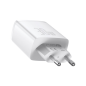 Preview: Baseus Compact Schnellladegerät USB-C + 2x USB-A 30W 3A Power Delivery Quick Charge weiss