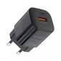 Preview: Choetech Schnellladegerät USB-Netz-Adapter USB-A + USB-C PD QC 33W schwarz (PD5006)