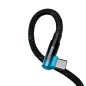 Preview: Baseus MVP Winkel-Stecker Power Delivery 100W 5A USB Type-C zu USB Type-C 1 m blau (CAVP000621)