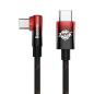 Preview: Baseus MVP Winkel-Stecker Power Delivery 100W 5A USB Type-C zu USB Type-C 2 m rot (CAVP000720)