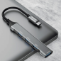 Preview: Dudao HUB 4in1 USB-C - 4x USB-A (3 x USB2.0 / USB3.0) 6,3cm schwarz (A16T)