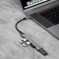 Preview: Dudao HUB 4in1 USB-C - 4x USB-A (3 x USB2.0 / USB3.0) 6,3cm schwarz (A16T)