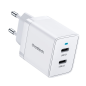 Preview: Choetech 2 x USB-C PD 40W Ladegerät weiß (Q5006-EU)