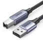 Preview: Ugreen USB Typ B Druckerkabel (männlich) - USB 2.0 (männlich) 480 Mbps 5 m schwarz (US369 90560)