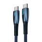 Preview: Baseus Glimmer Series Schnellladekabel USB-C zu USB-C 480Mb/s PD 100W blau (1m)