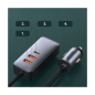 Preview: Baseus Share Together KFZ-Ladegerät 2x USB-A / 2x USB Type-C 120W PPS QC Power Delivery grau