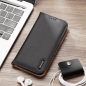 Preview: Dux Ducis Hivo RFID-Schutz Natur-Leder Flip-Wallet für iPhone 15 Pro, braun