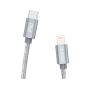 Preview: Dudao USB-C zu Lightning Ladekabel Power Delivery 45W 1m grau (L5Pro grau)