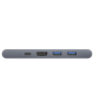 Preview: Baseus Multifunction HUB 7in1 USB-C Thunderbolt Dockingstation (MacBook Pro 2016 / 2017 / 2018) grau