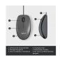 Preview: Logitech M100 Refresh 2022 Optical Mouse grau, USB (910-006652)