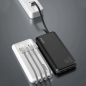 Preview: Dudao K6Pro Universal 10000mAh Powerbank mit USB-Kabel, USB Typ C, Lightning, weiss (K6Pro-white)