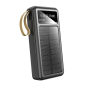 Preview: Dudao K18+ Solar-Powerbank USB-A / USB-C / Lightning / Micro-USB 20000 mAh, schwarz