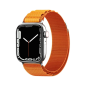 Preview: starfix Armband mit Alpine-Stahlschnalle für Apple Watch 38/40/41 mm, orange