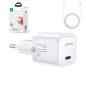 Preview: Joyroom USB-C 20W PD Mini-Ladegerät mit Ladekabel USB-C zu Lightning, weiss (JR-TCF02)