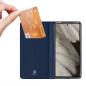 Preview: Dux Ducis Skin Pro Flip Wallet Schutz-Hülle mit Kartenfach + Standfunktion für Google Pixel 7a, Blau