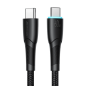 Preview: Joyroom Starry Series USB-C zu USB-C Schnell-Daten-/Ladekabel 60 W 1m, schwarz (SA32-CC3)