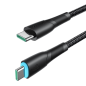 Preview: Joyroom Starry Series USB-C zu USB-C Schnell-Daten-/Ladekabel 60 W 1m, schwarz (SA32-CC3)