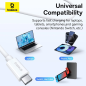 Preview: Baseus USB-C zu USB-C-Kabel 240W PD 8K 60Hz 1m, weiss (CB000066)