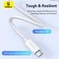 Preview: Baseus USB-C zu USB-C-Kabel 240W PD 8K 60Hz 1m, weiss (CB000066)