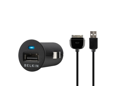 Belkin USB KFZ-Ladegerät inkl. Ladekabel für iPod / iPhone (F8Z571cw03)