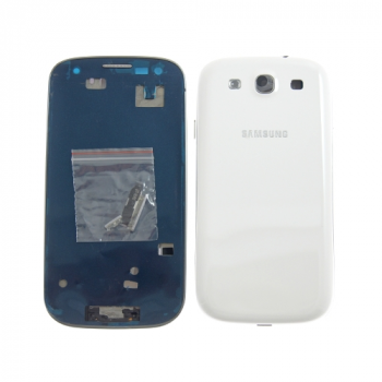 Samsung Galaxy S3 I9300 Gehäuse Cover Set - marble Weiss