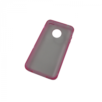 TPU Cover für Apple iPhone 4 rosa/transparent