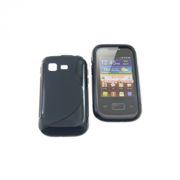 Silikonhülle S-Line für Samsung S5300 Galaxy Pocket schwarz