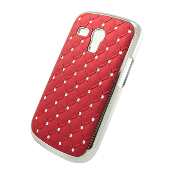 Hard Cover Kristall Stein für Samsung Galaxy S3 mini rot