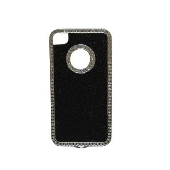 Fashion Glitter Hard Cover für iPhone  4, 4S schwarz