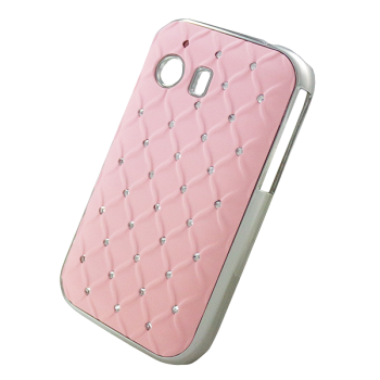 Hard Cover Kristall Stein für Samsung S5360 Galaxy Y pink