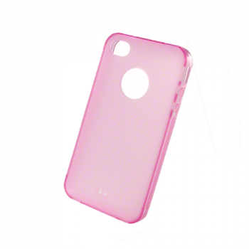 Luxus Silikonhülle für Iphone 4 rosa/transparent